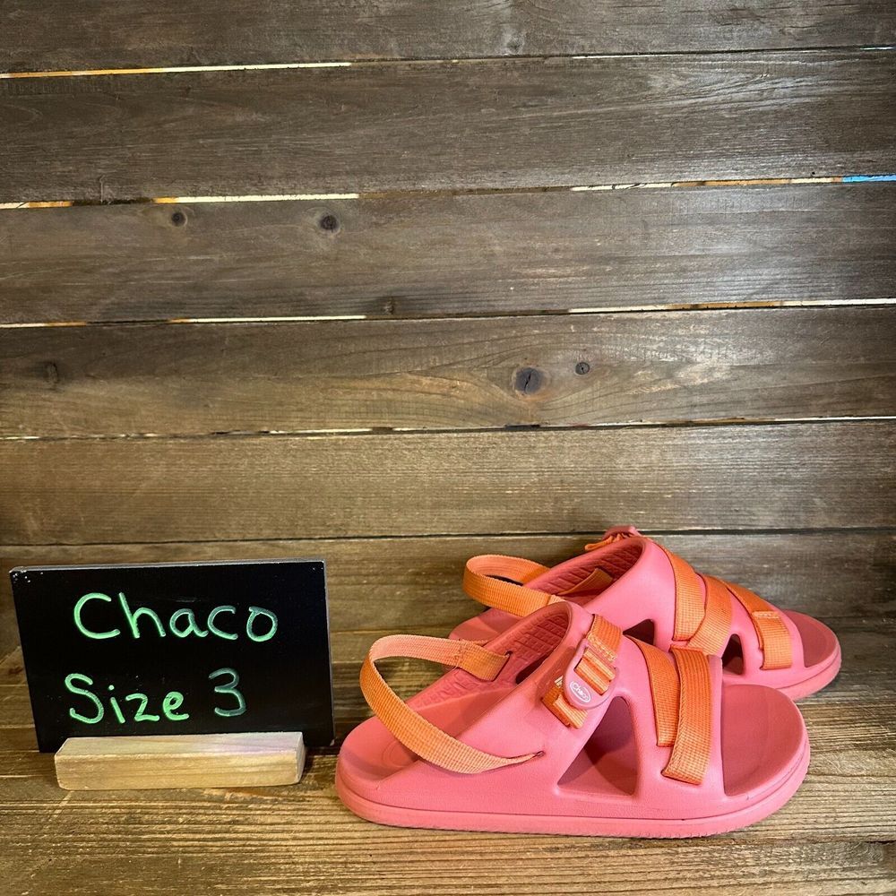 Childrens Kids Chaco Chillo Pink Sport Comfort Outdoor Sandals Slides Size 3 Y